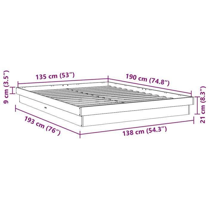 VidaXL Bed Frames Without Mattress 135x190 Cm Solid Oak Wood 3315736