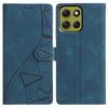 For Motorola Moto G86 5G Case Wallet Stand Imprinted Triangle Pattern Leather Phone Flip Cover