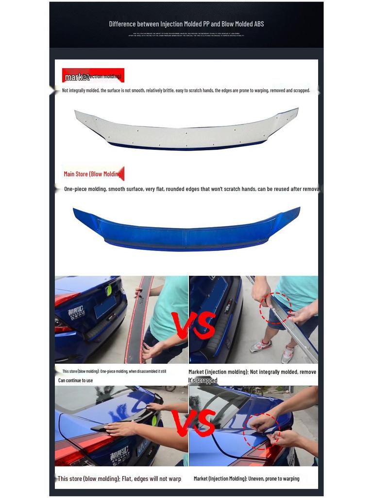 Zehnte Generation Civic Heckspoilerlippe für Wassertank-Modifikation