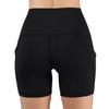 Lady Pocket High-waist Hip Stretch Underpants Running Fitness Yoga Shorts