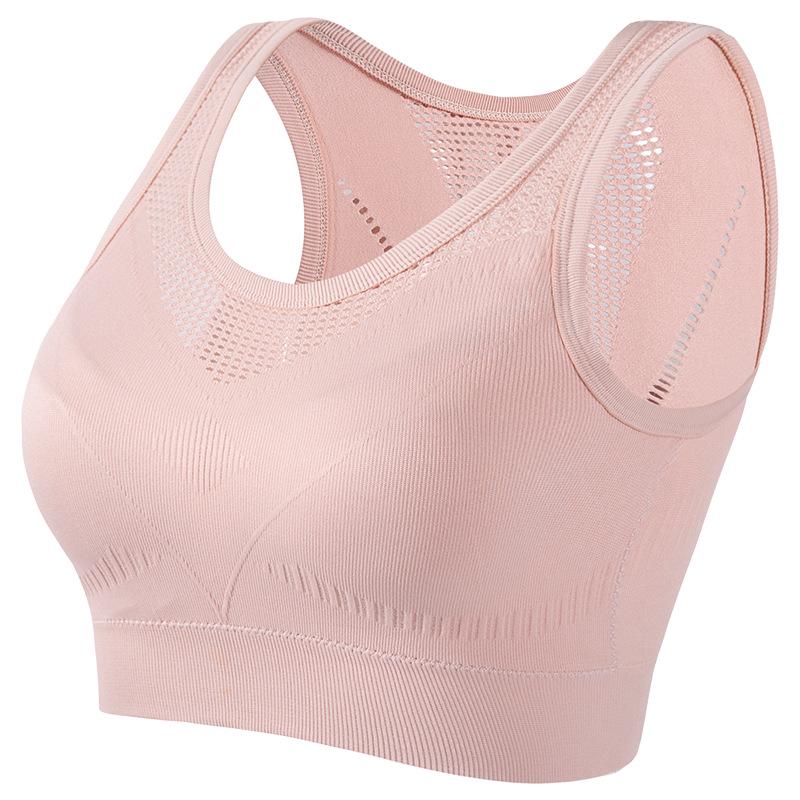 

Women s Shockproof Yoga Sports Bra - Anti-Sag, Hollow Out, Stylish Back, Wear Outside Small рожевий