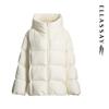 ELLASSAY Women's 2025 Winter Cloud-Feel Short Hooded Goose Down Puffer Jacket