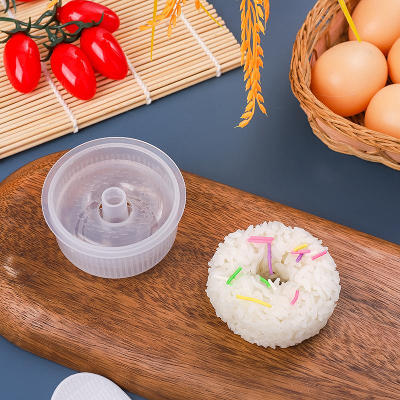 1 pieza Herramienta de cocina Creativo Bento DIY Molde para sushi Caja Transparente Triangular Molde para hacer sushi Onigiri Bola de arroz Prensa para alimentos Kit de sushi