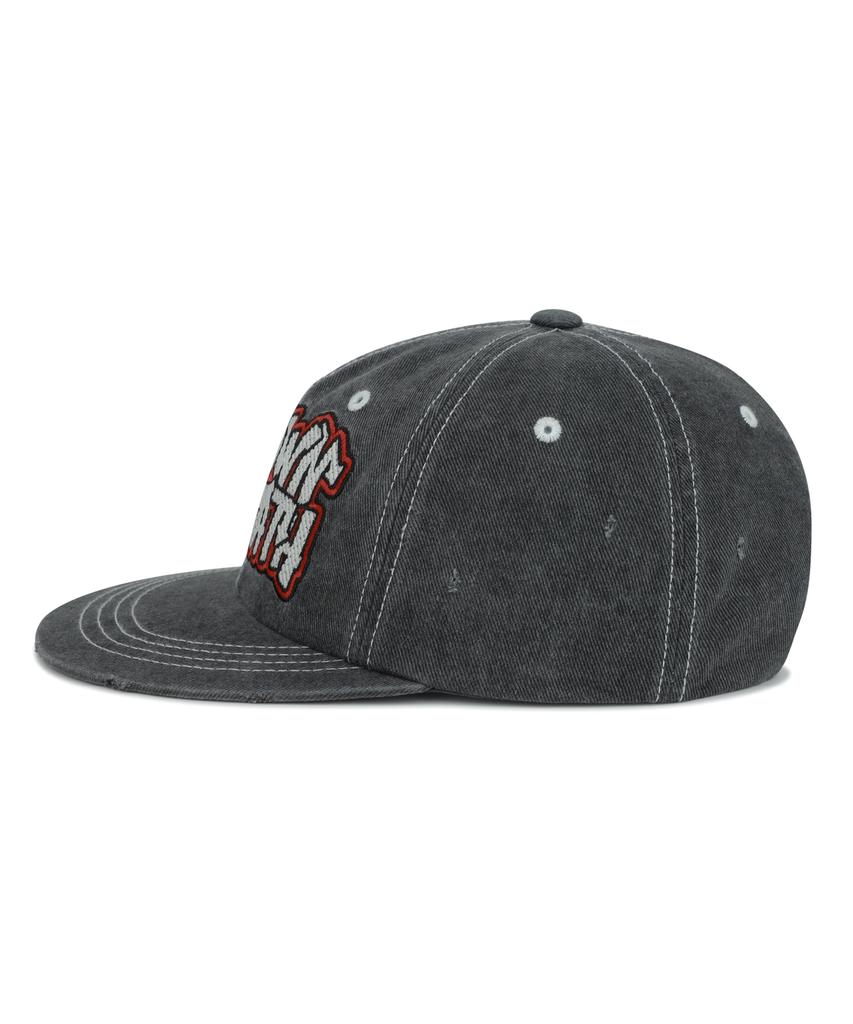 BROWNBREATH Washing Graffiti Logo Cap - Charcoal