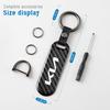YDHM8 Carbon Fiber Car Decoration Keychain Key Ring for Kia Sportage Ceed Picanto Rio ProCeed Niro 5 3 4 K7 K5 K8 K3 Ray K9