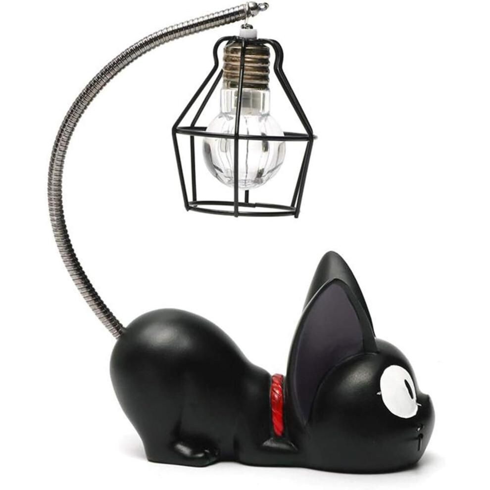 Dimming Capability Metal + Resin Table Bedside Lamps, Creative Night Light With Antique Iron Lampshade