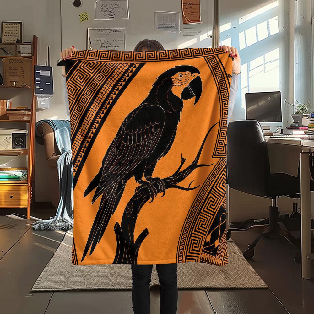Orange series animals Print Flannel Blanket,High quality Comfortable for All Seasons,Home Decor,Warmth and Comfort,Perfect for Christmas Gifts 80cm x 120cm