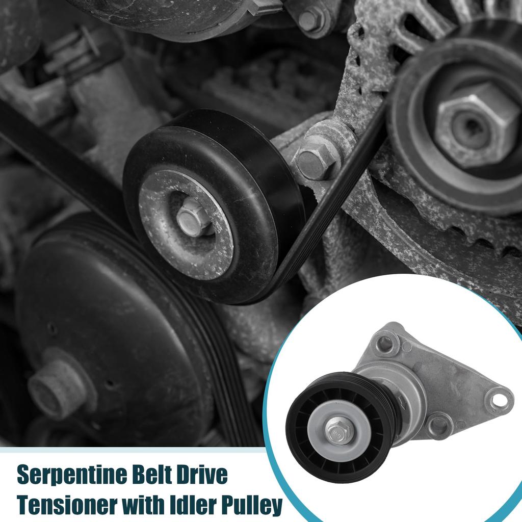 Uxcell Replacement Drive Belt Tensioner Idler Pulley Assembly for GMC Yukon Sierra 1500