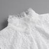 Chiffon Lace Fake Collar for Autumn Sweater Shirt High Stand Deatchable Collar Decoration Female Embroidery False Collar