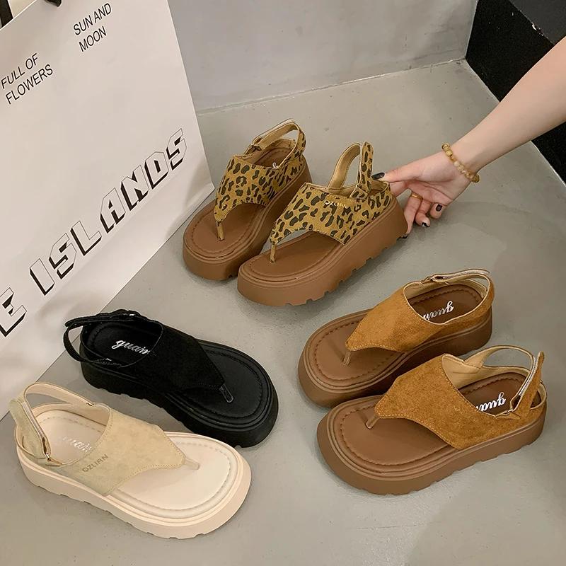 Fashion Platform Women's Sandals Clip Toe Casual Shoes Summer Fashion Woman Slippers 2025 Beach Flip Flops New Sport Sandalias De Mujer