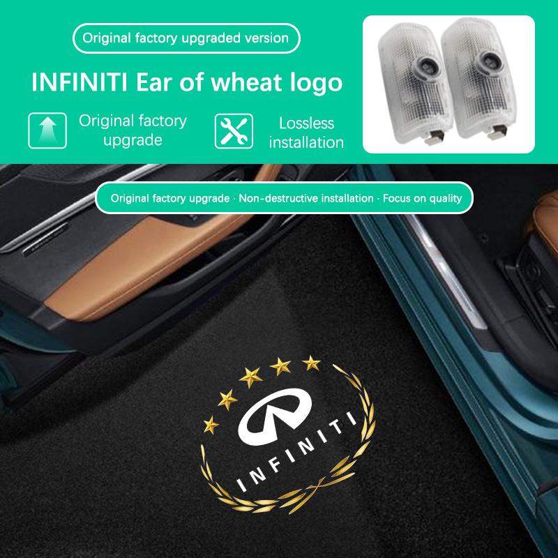 

LED Car Logo Projector Ghost Shadow Welcome Door Light For Infiniti M25 FX37 FX50 G37 G25 Q50 Q60 Q70 QX50 QX70 QX80 2PCS