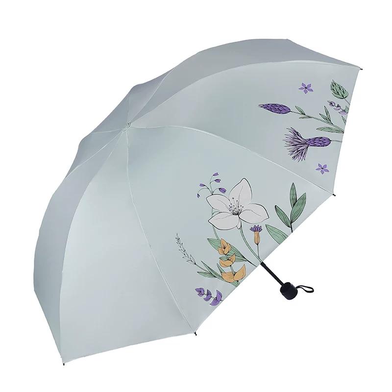 2026 New Model Paradise Umbrella 80% Off Floral Dual-Use Umbrella with Black Coating for Sun Protection and Convenient Sunshade Umbrella