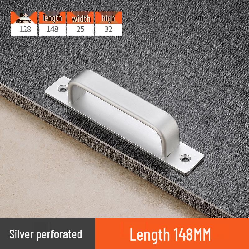 

Aluminum Alloy No-Drill Anti-Theft Door Handle for Sliding, Bathroom, and Entrance Doors
