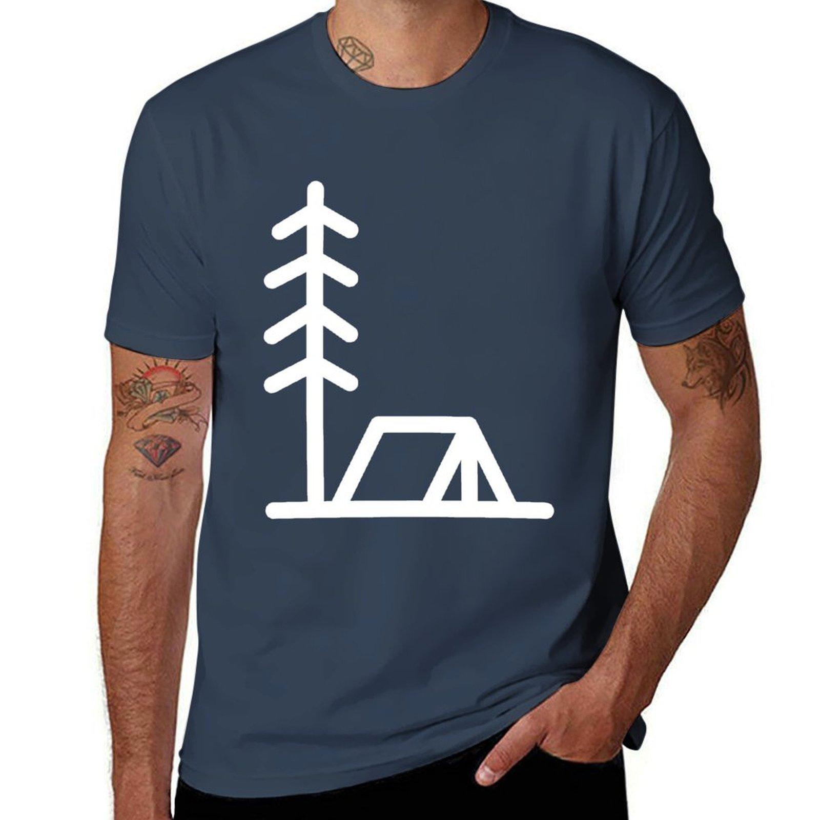 Forest Camping Minimalist Tshirt Urban Casual Loose Fit Tee S