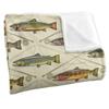 JQ Licensing Silky Trout Crossed Fishing Rods Supersoft Blanket