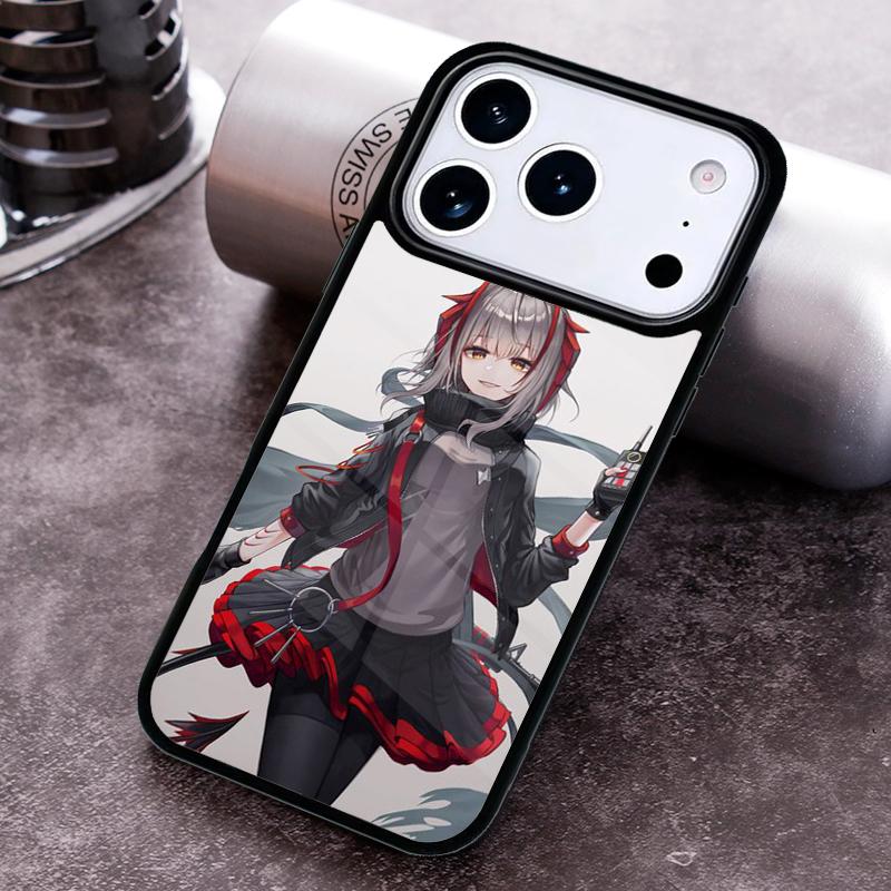W Arknights Girl Phone Case For iPhone 17,16e,15,14,13,12,11,Mini,Pro,MAX soft Silicone Cover