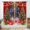 Winter Kitchen Christmas,Christmas Pine Tree Nature Forest Deer Watercolor Cabin Rustic Farmhouse Holiday Window Treatments