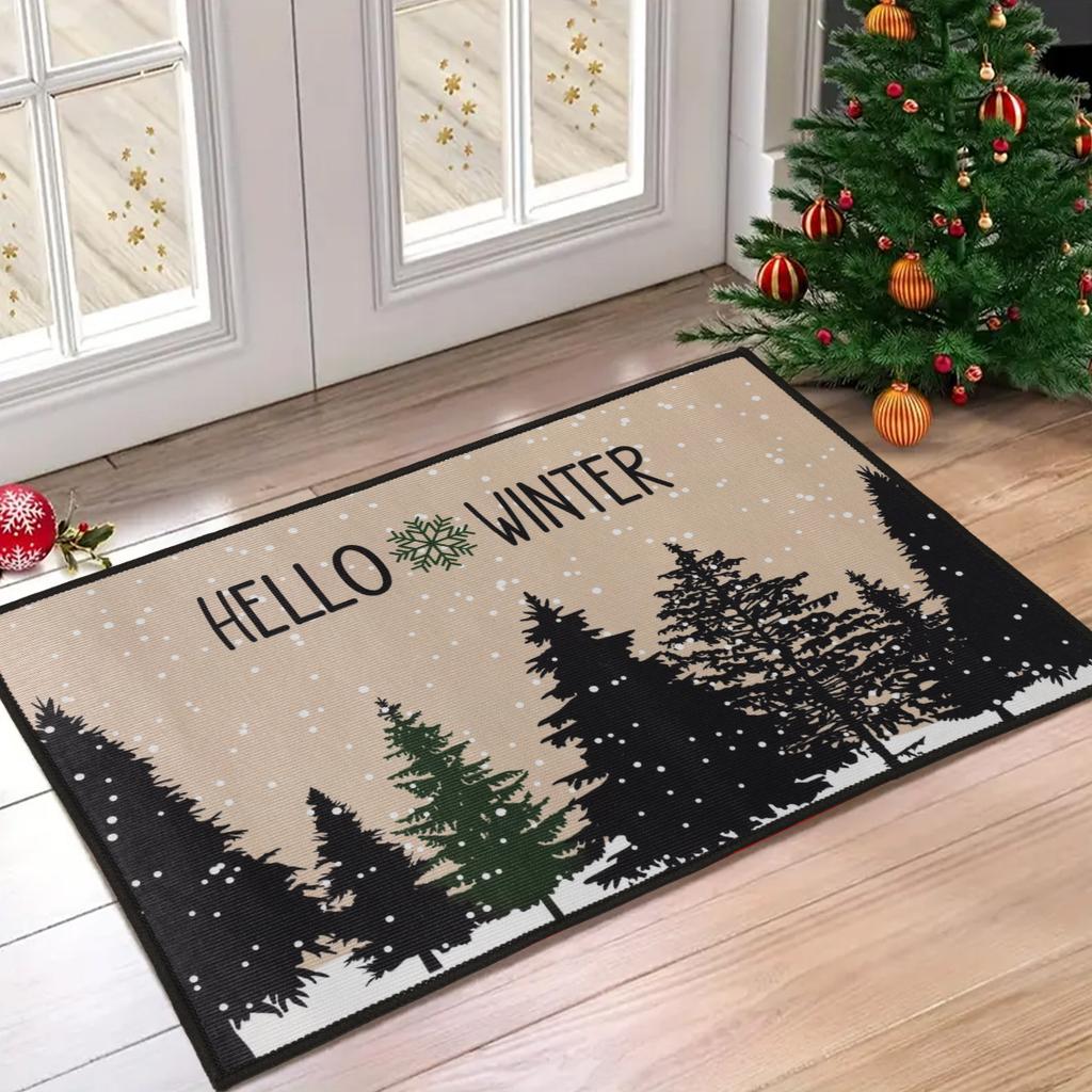 Christmas Doormat Merry Christmas Decorations for Home 2026 Navidad Natal Outdoor Floor Carpet Xmas Ornament New Year Gift 2026