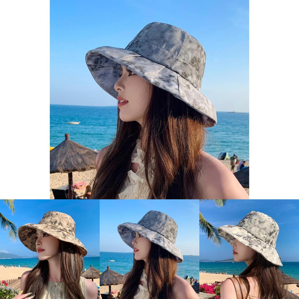 Summer Sun Protection Wide Brim Cap With Breathable Cotton Polyester Fabric For Outdoor Travelers