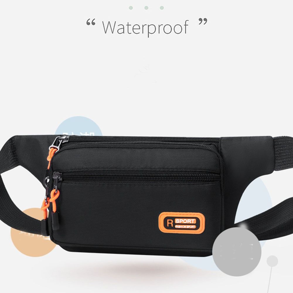 Waterproof Men's Waist Pack Adjustable Strap Sports Cross -body Bag Men's Chest Bag  Running