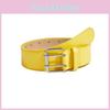 Simple Solid Color Metal Square Buckle Decoration Women Belt For Casual Jeans Wear