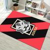 Korea Lion Emblem Print Non‑Slip Rug, National Sports Decor Carpet for Living Room Bedroom Home Decoration