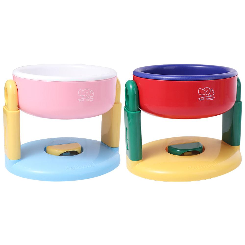 Suction Cup Type Pet Feeding Basin 3 Gear Height Adjustable Cat Bowl with Stand  Dog
