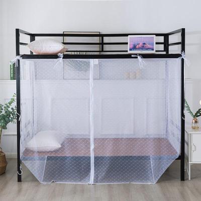2026 New Zipper-Style Mosquito Net for Student Bunk or Single Bed, 90cm, Dustproof & Thickened