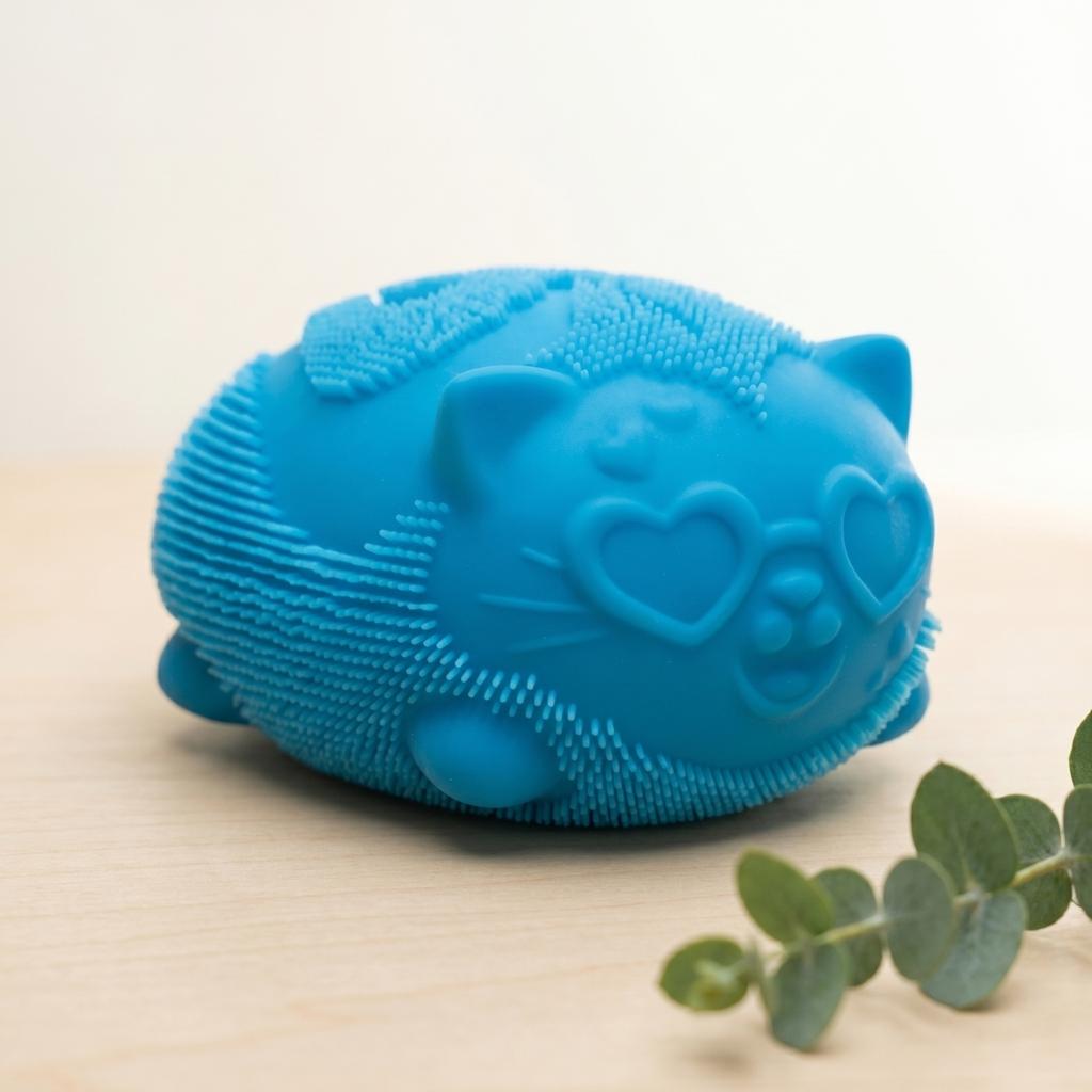 Sensory Squeeze Toy for Stress Relief and Hand Exercise Textured Soft Material Cat Shape Suitable for Adults and Children