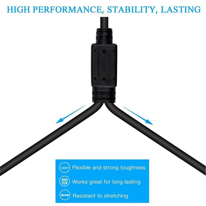 Easy Use XLR Splitter Cable, 1 XLR Female To 2 XLR Male Y Cable Balanced Microphone Splitter Cord Audio Adaptor 2Pack