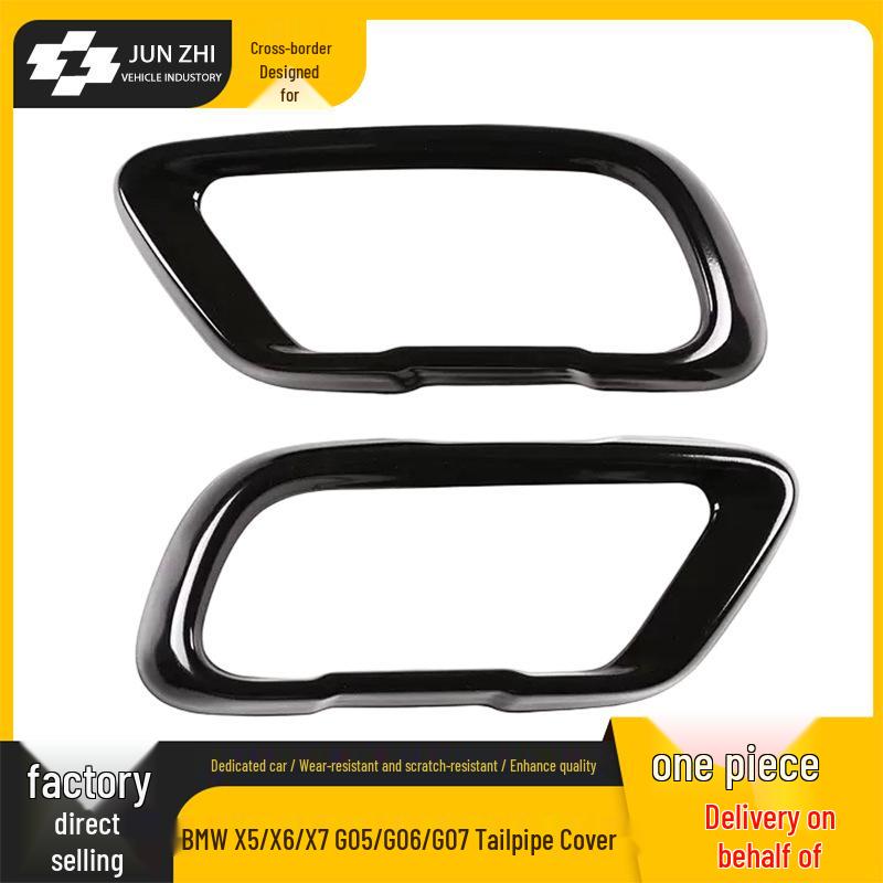 Kompatibilní s 19-25 BMW X5/X6/X7 G05/G06/G07 Černý Válečník Kryt Koncovky Výfuku Nerezová Ocel