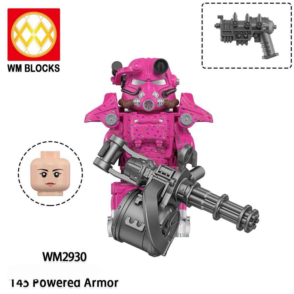 WM6209 Anime Games Bricks Dolls Blade Shield Soldier Angel Assembly Toys Building Blocks Collection Toy Model for Children