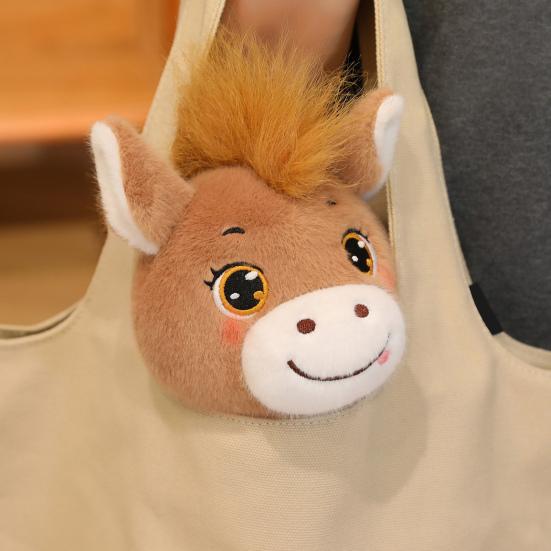 Horse Doll Plush Toy Year of The Horse Auspicious Meaning Keychain Pendant PP Cotton Filling Doll Home Car Decor
