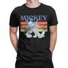 Letní Nová Pánská Trička Mickey a Přátelé Potisk Mickeyho a Pluta Retro Bavlna Móda Krátký Rukáv O-výstřih Ležérní Topy