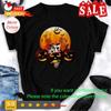Funny Basset Hound Dog And Moon Halloween Costume Lover T Shirt Vintage Washed Homme Soft Fashion Breathable Versatile Unisex