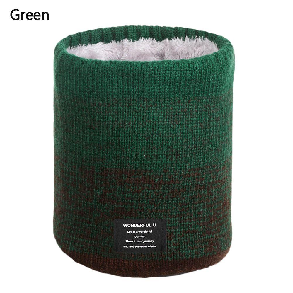 Winter Necks Warmer Plus Velvet Knitted Ring Scarf Neckerchief Collar