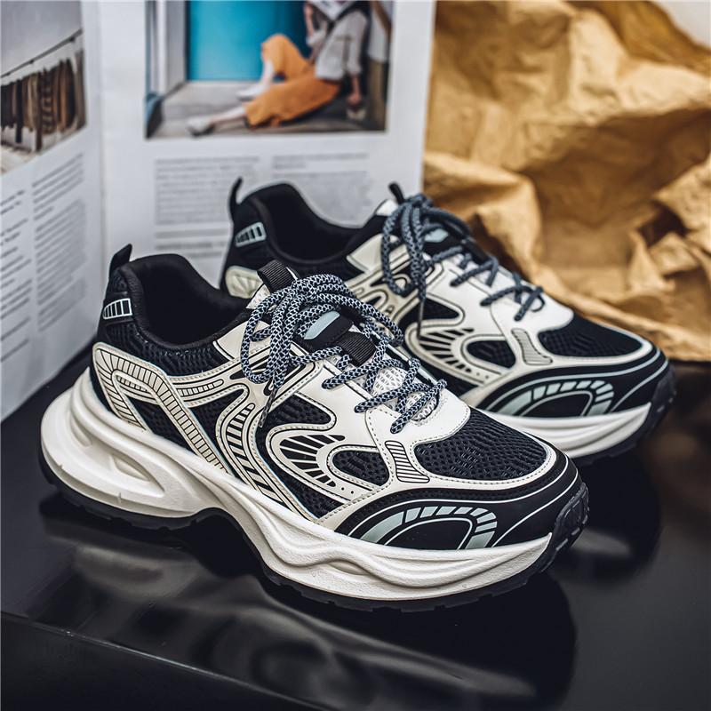 New summer breathable casual sports shoes mesh running heightening dad shoes 39