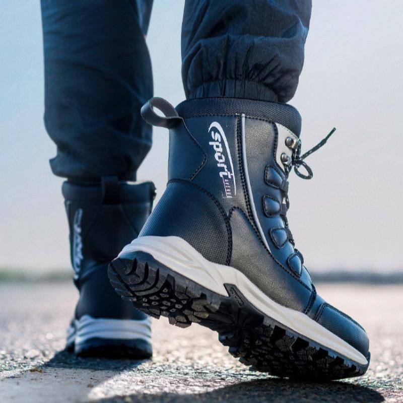 Fashion 2024Men's Boots Plush Warm Snow Boots Outdoor Waterproof Winter Boots for Men Non Slip Platform Hiking Boot Unisex Cotton Botas