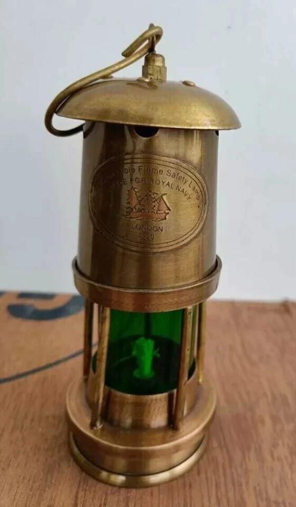 Nautical Minor Brass Oil Lamp Hanging Lantern Antique Marine Ship Lantern Lamp