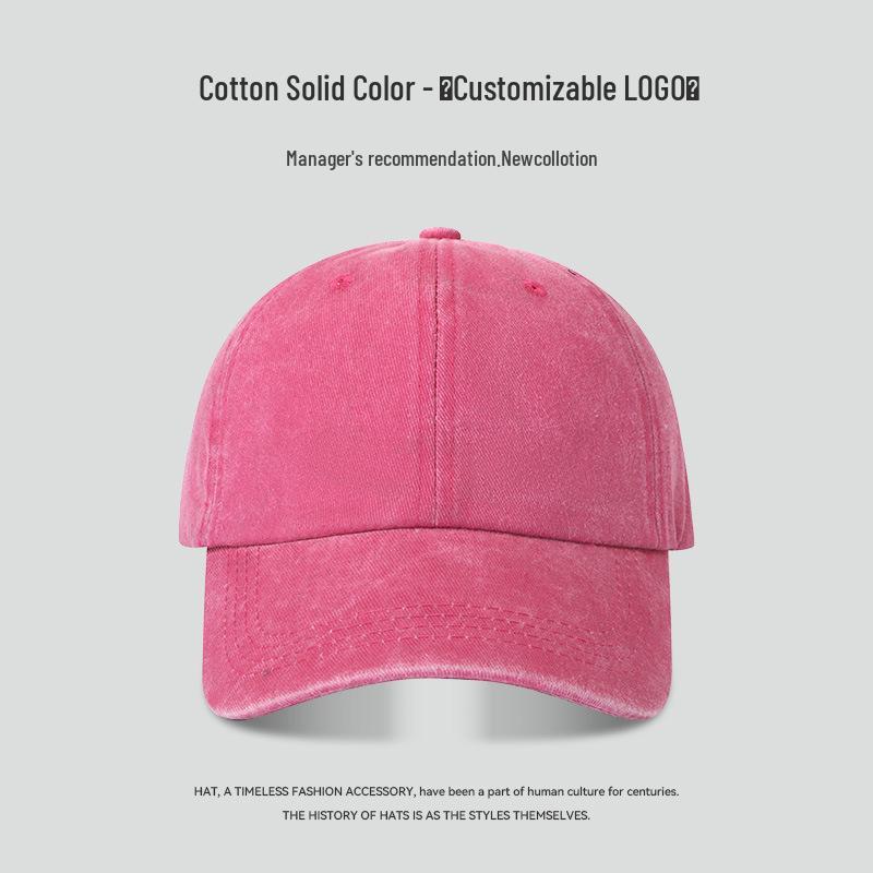 "65cm Unisex Solid Color Baseball Cap with Soft Top, Deepened and Widened Brim for a Slimmer Face Look."