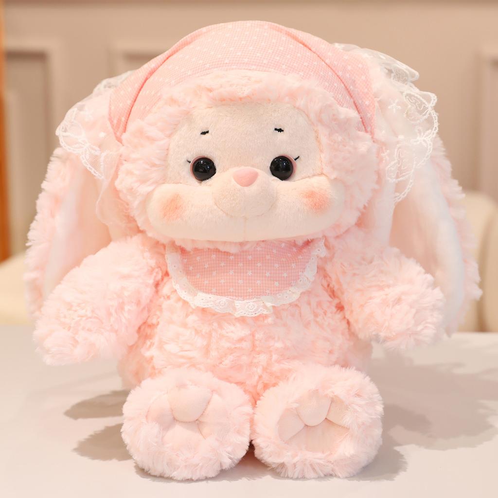 Märchenserie Tierpuppen niedliche Plüschtiere Miau Schaf Miau Kaninchenpuppe Kissen Stoffpuppe Geburtstagsgeschenk