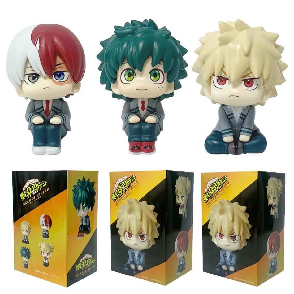 10cm boku no hero academy anime figure midoriya izuku action figure bakugo katsuki/todoroki so statuette pvc collection toys