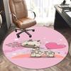 Charming Giraffe Chair Mat Round Carpet   Cute Home Decor, Sofa Rug, Office Mat, Gift for All Rooms0119b