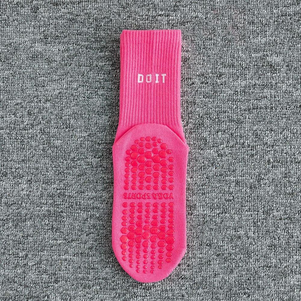 2pcs Cotton Mid-calf Yoga Socks Breathable Pilates Socks Fashion Sports Socks