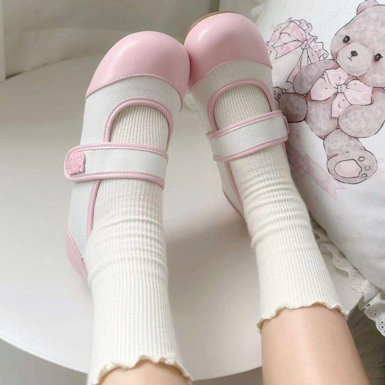 

Fashion Spring summer niche women s shoes cute round toe simple comfortable versatile soft sole flat sole single shoe 35