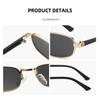 Vintage European & American Small Square Metal Sunglasses - Women's Trendy, Versatile Retro Style