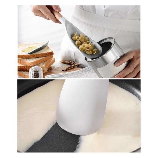 Silicone Cooking Spoon Heat Resistant Nonstick Kitchen Utensils 3 in 1 Spatula Spoon Stir Scoop Serve with Ease Ergonomic Handle Easy to Clean Ideal