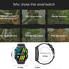 Smart Watch Sports Fitness Men 1.96" AOMLED Screen Outdoor Compass Blue Tooth Call Smartwatch Health Waterproof Voice Assistant