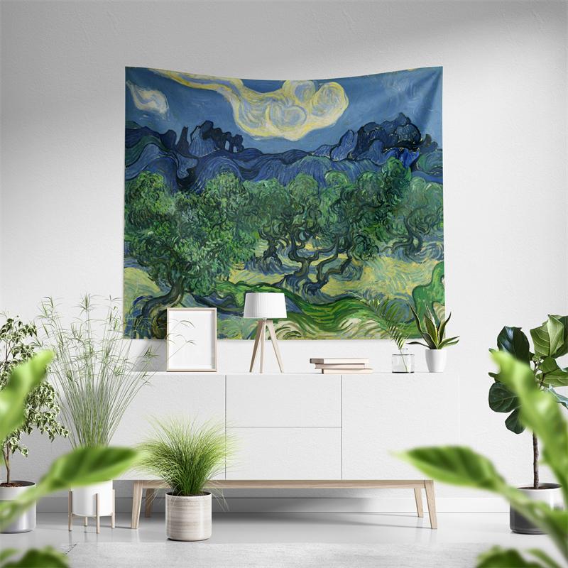 Aertemisi The Olive Trees Vincent van Gogh Tapestry Wall Hanging Art for Bedroom Living Room College Dorm Party Backdrop Home