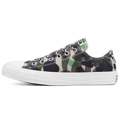 Chuck Taylor All Star Low Top Durable Breathable Canvas Shoes Women Sneakers Camouflage-Green 570780C